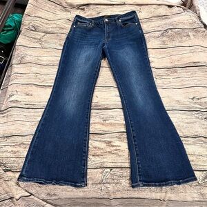 Quince Dark Blue Flare & Wide Leg Jeans